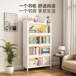 家用钢制书储柜防NJN尘带门物柜儿铁客艺书架厅收纳柜童置物架落