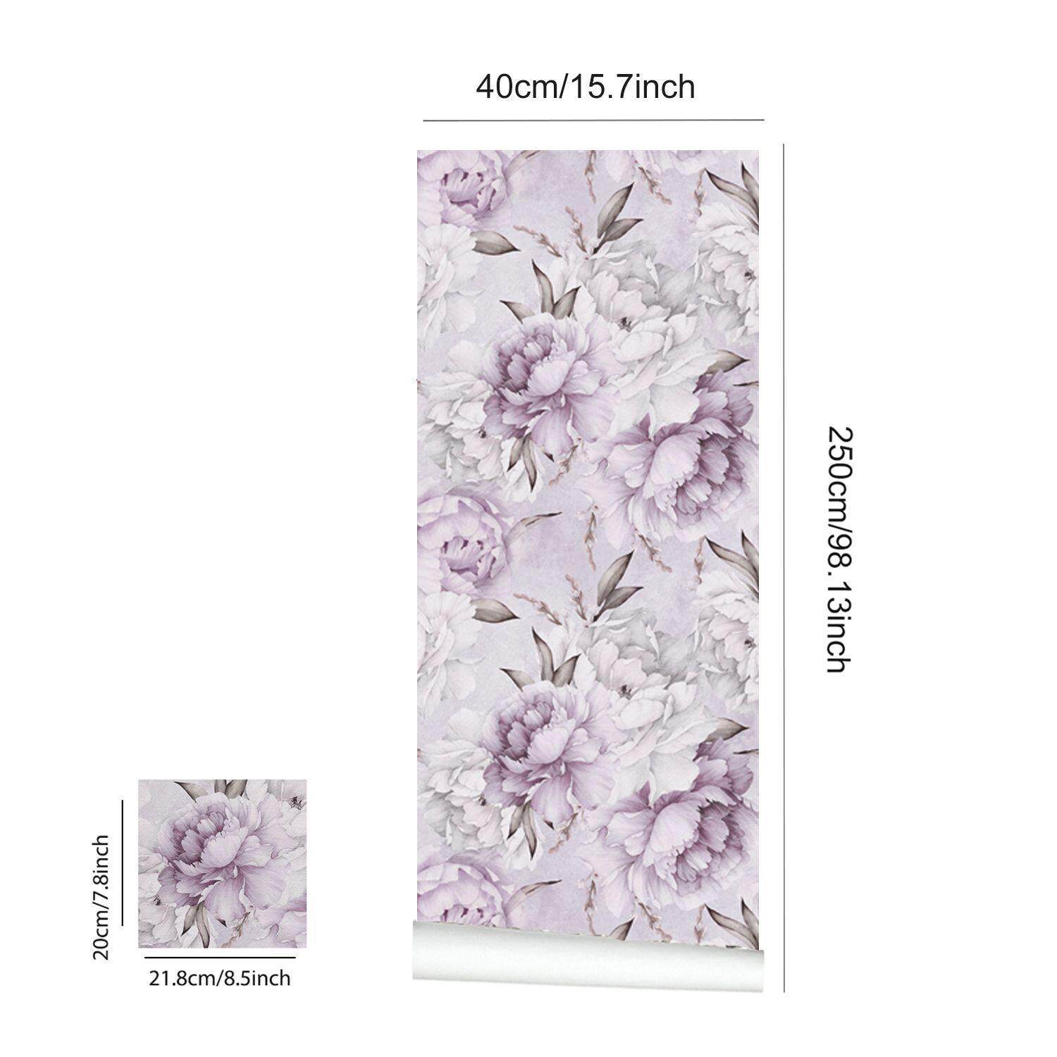 高缔花卉牡丹自粘壁纸新款春与花浓典雅卷装墙纸FKD014