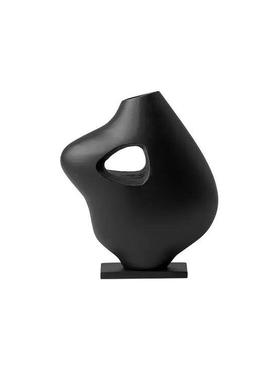 现代复古轻奢不规则抽象花器摆件样板间酒店客厅书房家居软装饰品