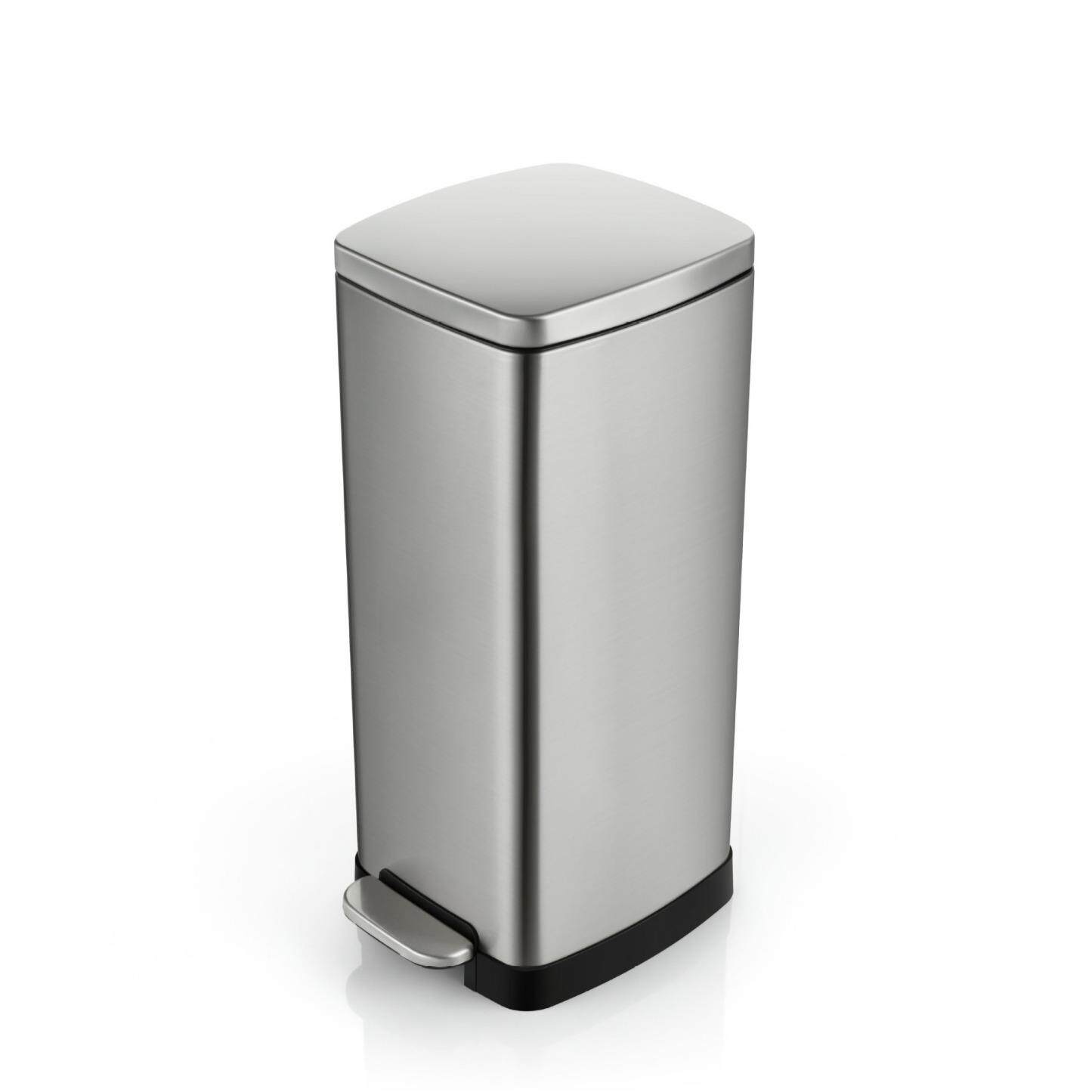 不锈钢垃圾桶厨房家用大号脚踏式带盖酒店办公室商用超大容量50升