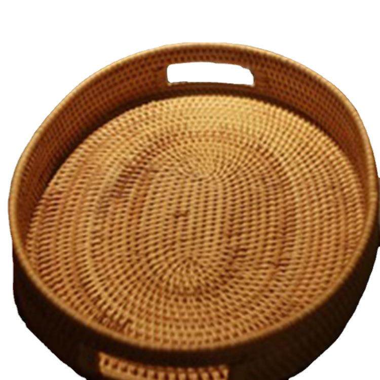 藤编家具果篮茶点心收纳盘纯手工茶杯托盘茶几藤编收纳筐,收纳整理,脏衣篮,淘宝优惠券,粉丝福利购,淘宝优惠卷
