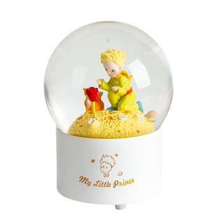 创意小王子音乐盒水晶球雪花球男女朋友闺蜜生日七夕情人节礼物