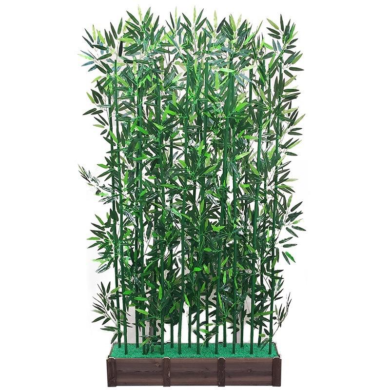 造景塑料竹子装饰绿植物隔断室内庭院挡墙背景仿生假竹子户外