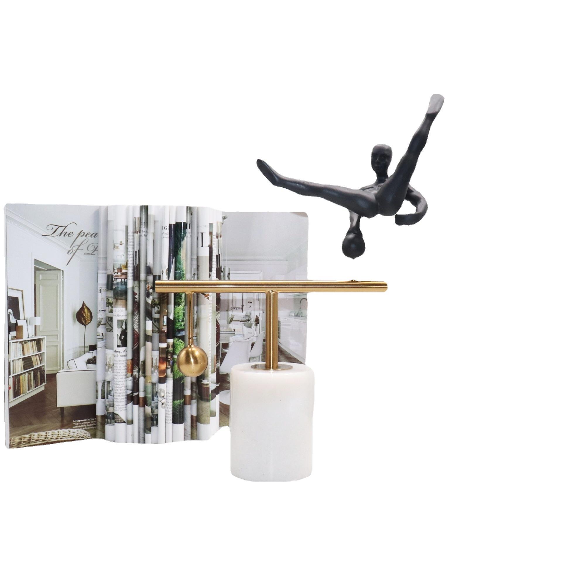 北欧创意大软理石现-代样房摆件居书柜树脂人物家客厅酒柜装饰板