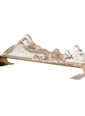 现代新中式创意云山工艺品摆件客厅电视柜玄关茶室样板间软装饰品