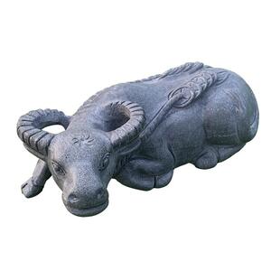 石牛摆件石雕牛工艺品天然石材雕刻石头金钱牛家居客厅装饰青石牛