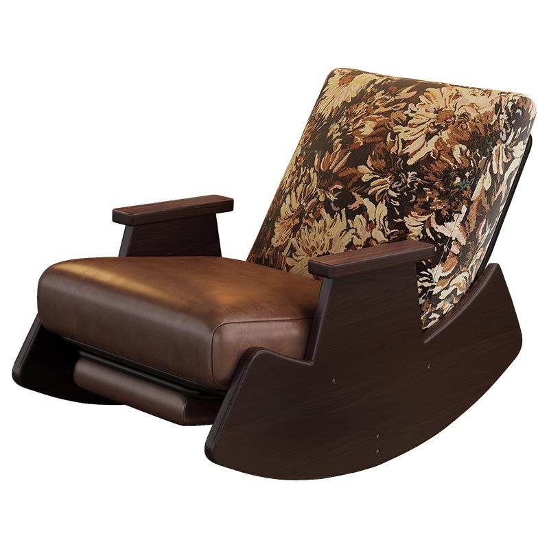 包邮实木摇摇椅家用阳台中古风休闲椅客厅懒人沙发椅休闲躺椅摇椅