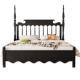 床 木头温莎床高架中古美式 法式 复古风实木双人主卧大床架2024新款