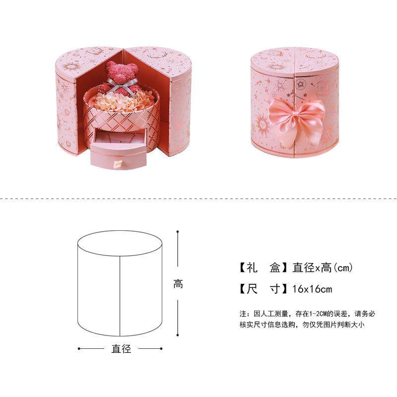 永生花情人节玫瑰花PU抱抱桶生日礼盒包装口红香水包装礼盒首饰盒,家居饰品,餐桌花艺,淘宝优惠券,粉丝福利购,淘宝优惠卷