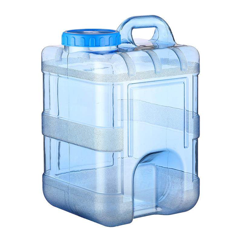 15升L方形桶储水桶PC茶具纯净水桶家用便携手提加厚带盖茶吧机桶