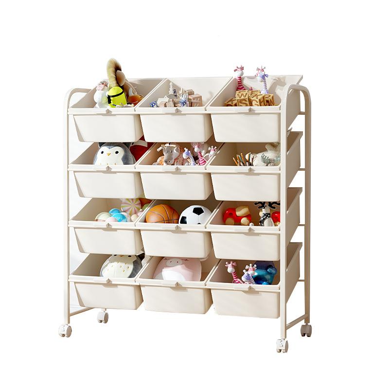 玩具JRB收纳置物架多层动移推车收柜纳大容量婴儿宝宝储物柜架子