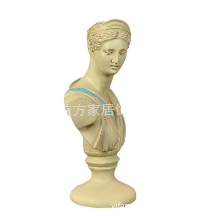 维纳斯雕像头古房树脂工艺品客厅书房新手工摆件家KD012居银装仿