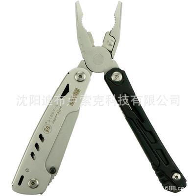 福冈工具野外多用工具组套户外手钳剪刀起子口哨尺锯套装FO-4117