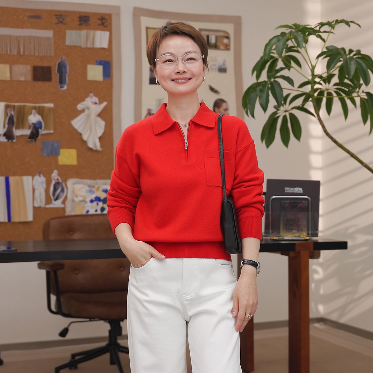 一支探戈丨小个子极简 羊毛羊绒半拉链松弛感套头毛衫毛衣2612044,女装/女士精品,毛针织衫,淘宝优惠券,粉丝福利购,淘宝优惠卷