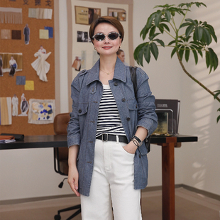 风牛仔夹克外套2610920 水洗轻工装 一支探戈 小个子极简