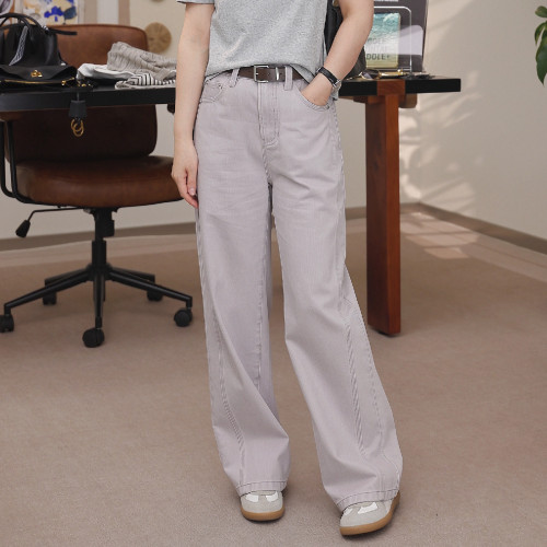 一支探戈小个子女装 侧缝前移显瘦减龄淡彩牛仔裤含B版本2626006