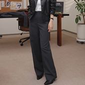 一支探戈 本2610517 B版 小个子极简老钱风腰头撞色线迹西裤 休闲裤