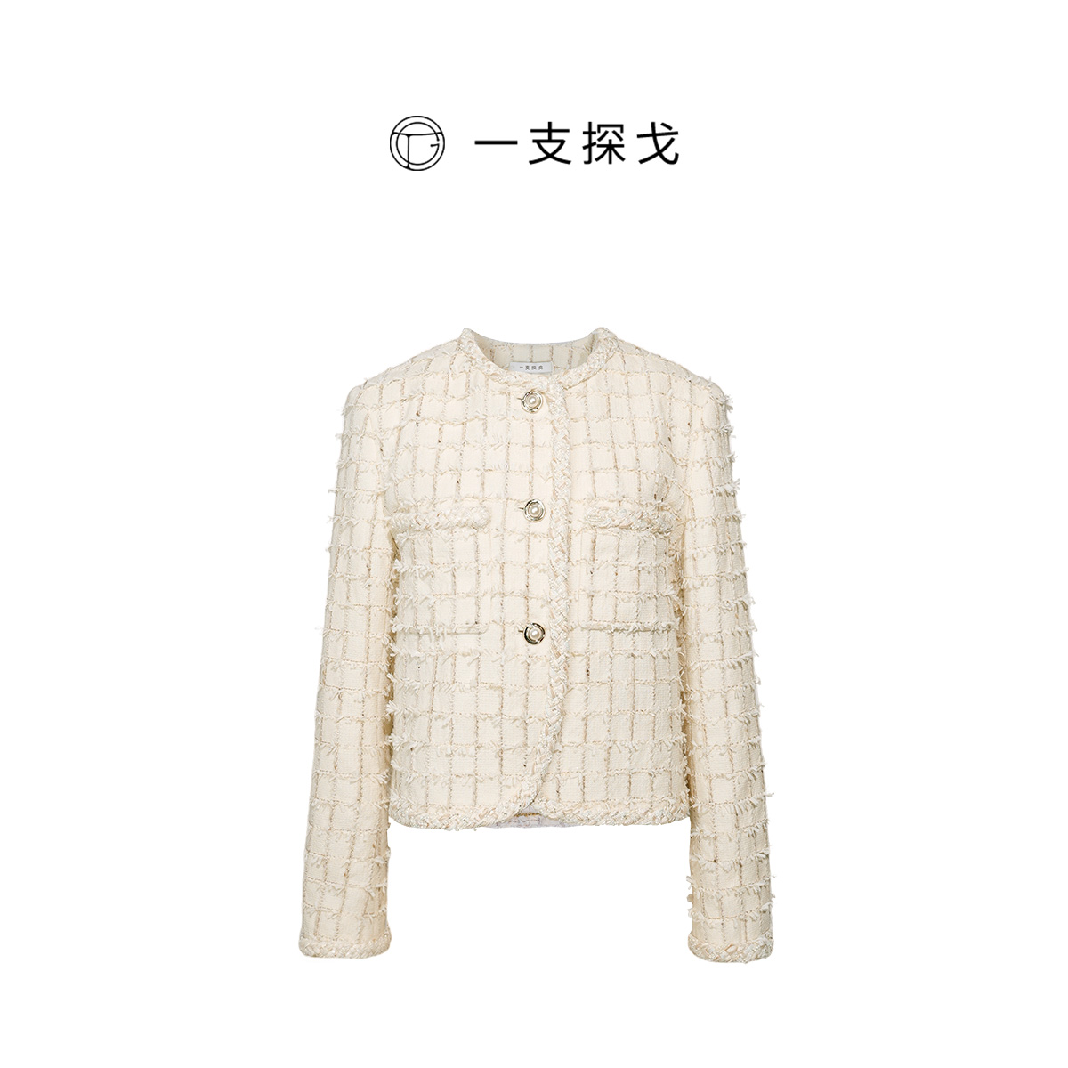 一支探戈丨小个子极简 嵿奢英国进口LINTON限量款粗花呢外套40907