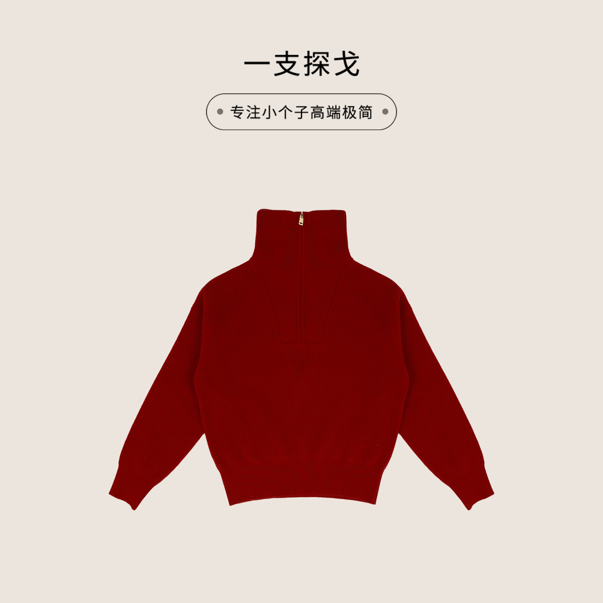 一支探戈丨小个子极简 polo领1oo%山羊绒松弛感毛衫毛衣2532004