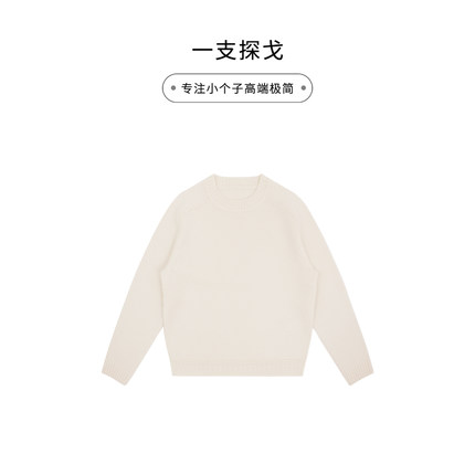 一支探戈丨小个子极简 高支羊绒混纺开衩廓形纸片人毛衫42005