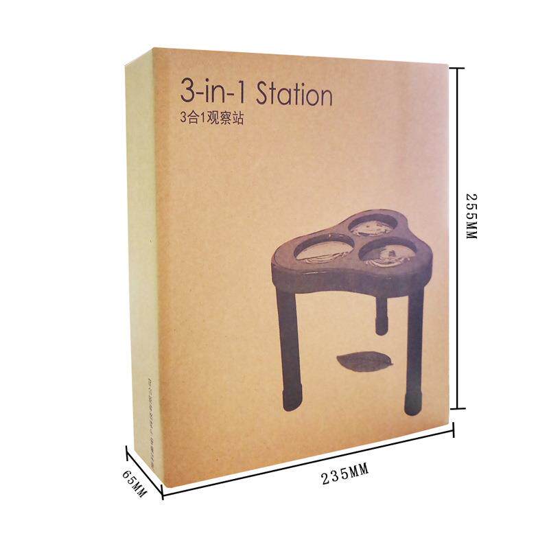 幼儿园科学探究发现仪器三向放大镜3合1儿童科普探索三合一观察站