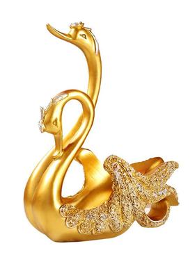 轻奢天鹅红酒架创意情侣天鹅摆件家用餐厅酒柜香槟葡萄酒展示架