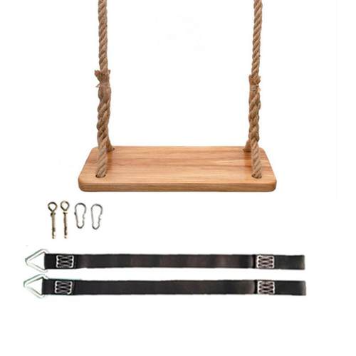 秋千户外庭院挂树吊篮吊椅室内大人儿童秋千椅摇篮实木防腐坐板