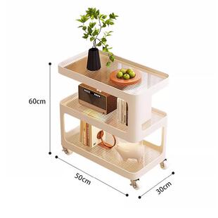 沙发边几异形茶几铁艺收纳柜家用可移动茶几置物架卧室床头桌子