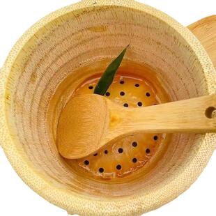 老竹根手提盖蒸饭桶天然竹筒蒸饭桶家用纯手工无蜡无漆竹根