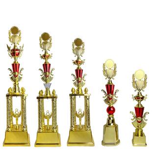 四柱通用奖杯儿童运动会搏击跆拳道篮球足球电竞舞蹈比赛创意奖杯