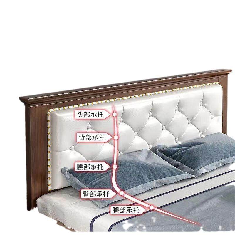 单人床出租屋架米米简约现代简易储物床实木床双人床经济型
