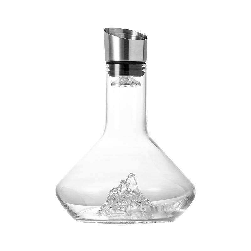 高端红酒醒酒器斜口水晶家用红酒醒酒器高端红酒壶葡萄酒醒酒器