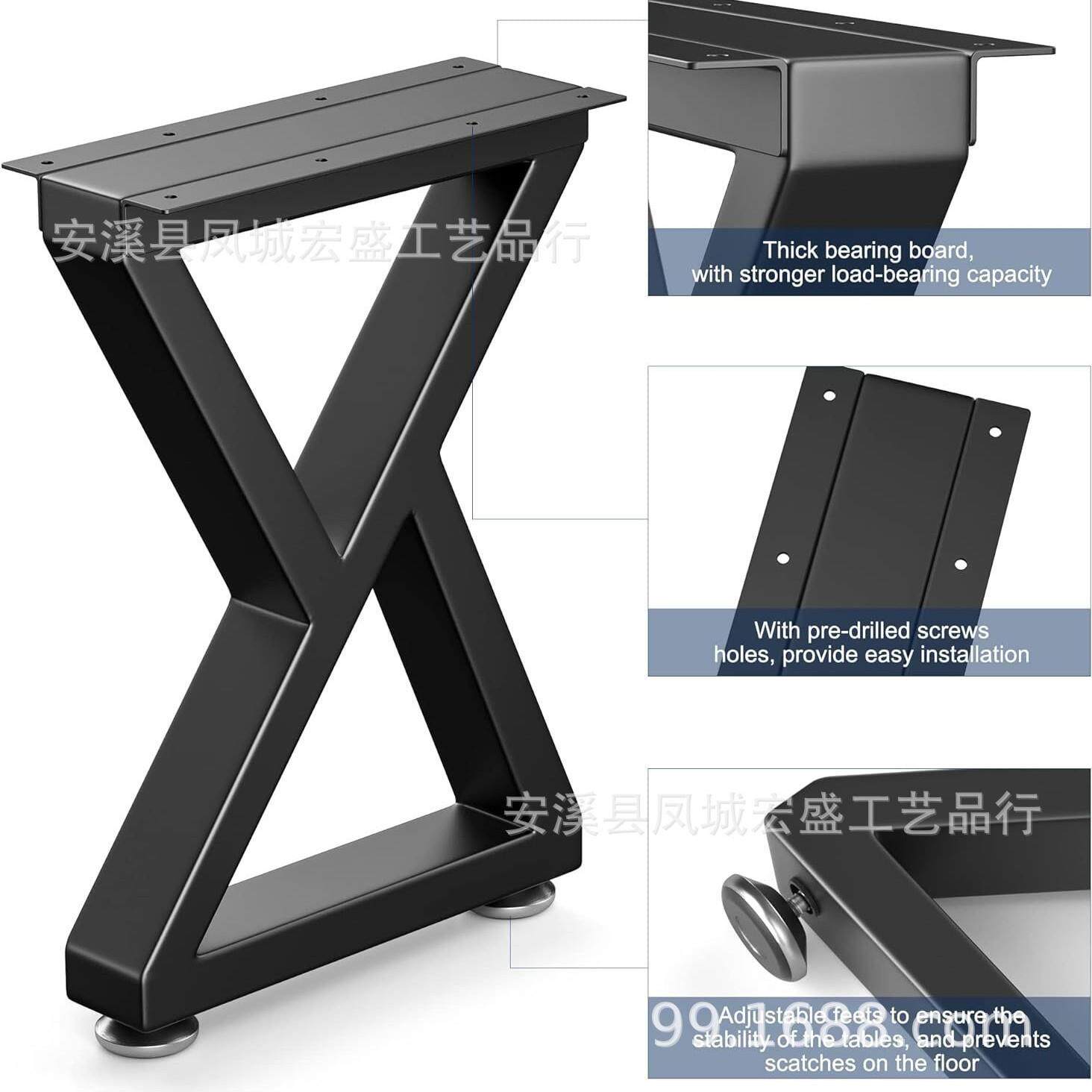 金属铁艺桌腿书桌办公桌桌腿茶几支撑脚架简约吧台桌支架