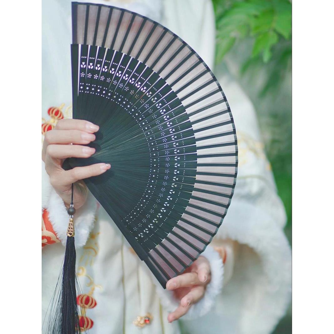 WBZ7超火结变婚新拍照道具渐色折娘中式古扇F77JJ989风婚礼迎亲晨