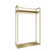 展示架铁艺分层 店双层服装 轻奢金属落地式 衣架角钢置物架衣柜女装