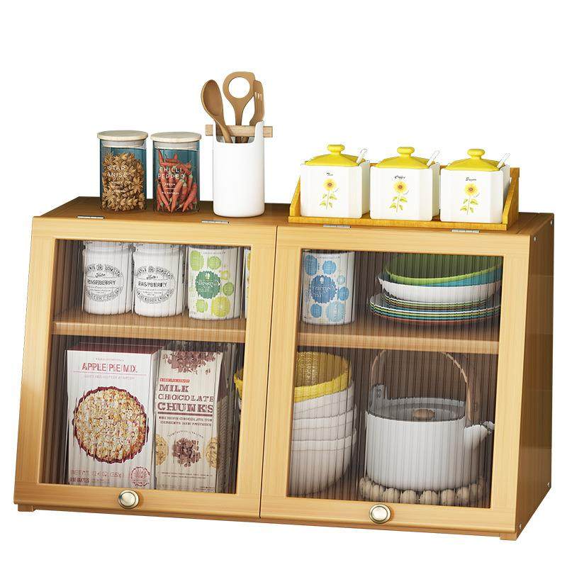 家用带柜门厨房置物架落地多层多功能储物橱柜碗筷收纳架置物碗柜,厨房/烹饪用具,抹布架/厨房清洁收纳架,淘宝优惠券,粉丝福利购,淘宝优惠卷