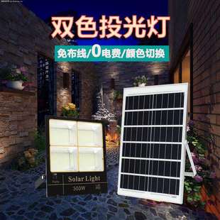 戶外雙色投光燈庭院花園室外照明燈廣場操場感應路燈