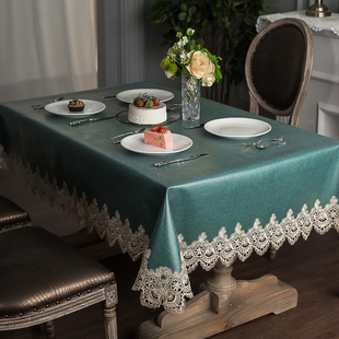欧式茶几桌布防水防油免洗台布客厅茶几盖巾蕾丝桌垫高档餐桌布艺