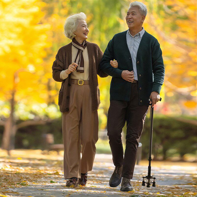 拐杖老人防滑四脚轻便便携可伸缩老年人四角拐棍手杖防跌倒助步器