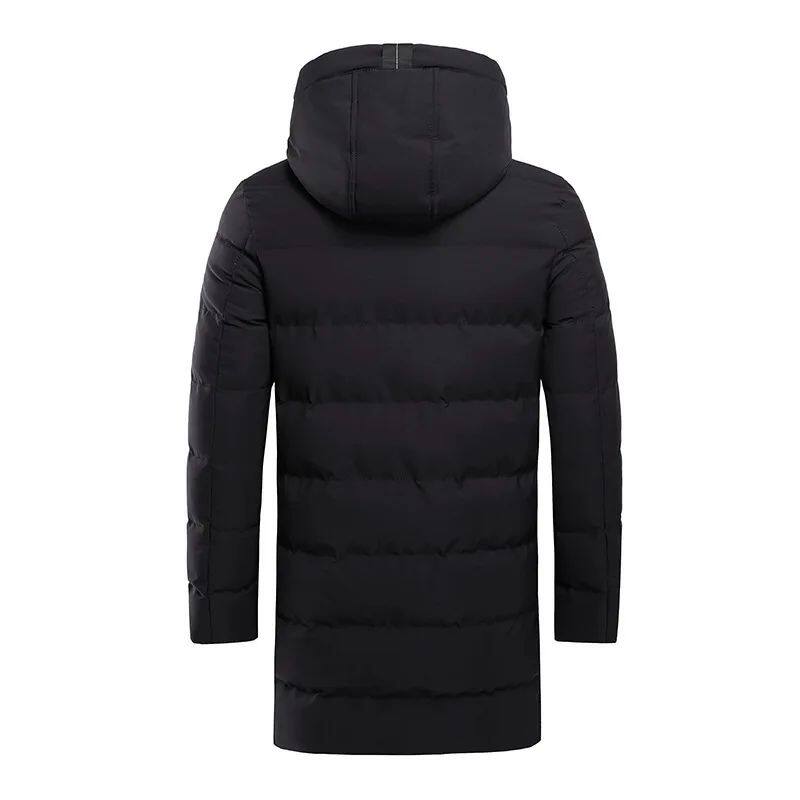 WINTER THICK WARM JACKET MEN OVERSIZED LONG COTTON PARKA PUF