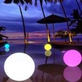 七彩色圆球地灯户外景观灯充电草坪灯婚庆装 饰网红氛围灯防水发光