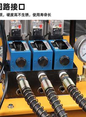 电动液压泵三工位同时输出工作超高压泵站1.5KW一拖三电动泵70MPA