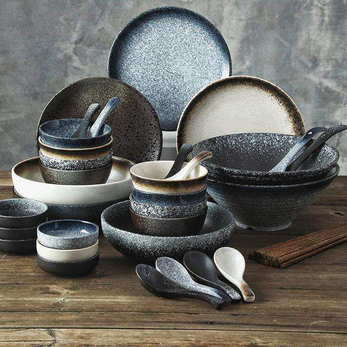 网红碗碟套装家用轻奢现代乔迁简约网红餐具日式陶瓷碗筷组合碗盘