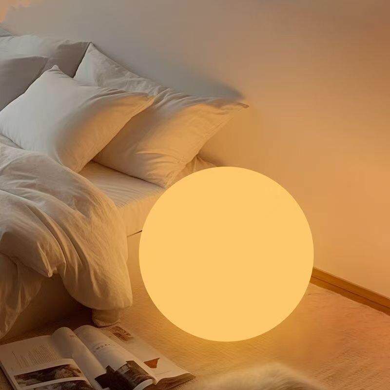 落地灯轻奢设计感月球灯北欧客厅卧室圆球台灯拍照摄影氛围小夜灯