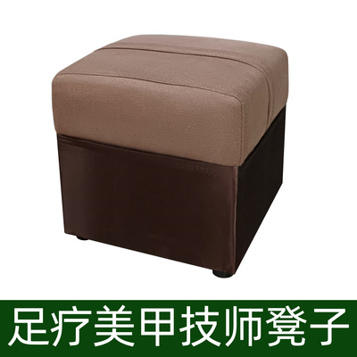 定制实木软包按摩床四方凳