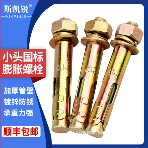 正国标膨胀螺丝批发10mm镀锌膨胀螺栓拉爆螺丝膨胀8mm带孔胀栓