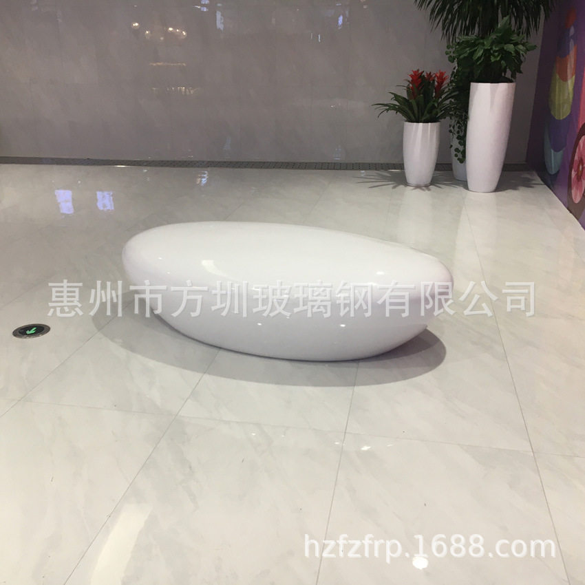 玻璃钢休闲椅水滴款创意组合凳子花盆座椅排椅商场美陈联排可坐
