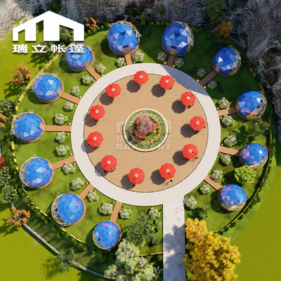 6米星空帐篷酒店营地Glass Dome Tent House豪华玻璃星空房民宿