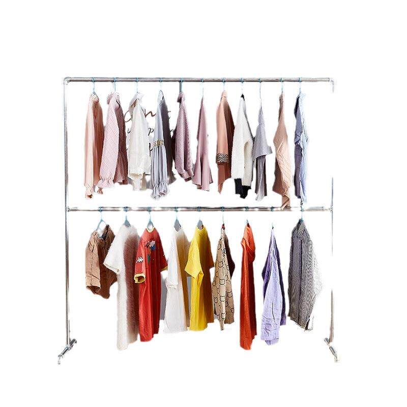 钢管晾衣架挂衣架凉衣架落地家用阳台双层双杆镀锌水暖管卧室