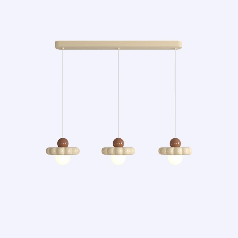 餐厅灯欧奶油风餐桌吧台吊代灯现约网红简温馨书房卧室床北头灯具